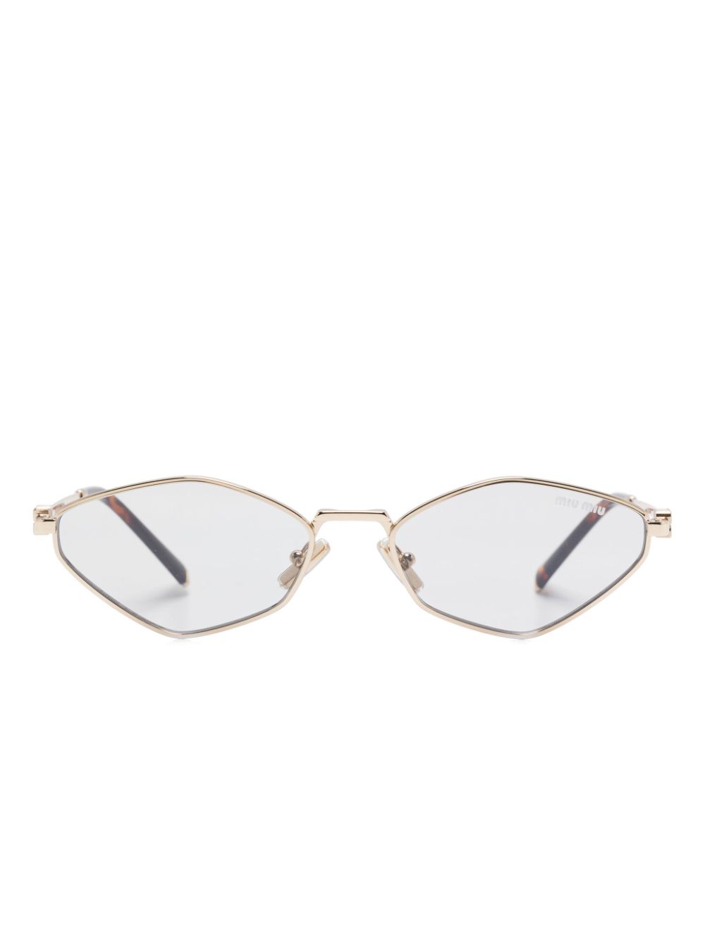 Miu Eyewear 56ZS geometric-frame sunglasses Goud