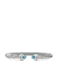 David Yurman sterling silver Classic Cable diamond and topaz bracelet (5mm) - SSABTDI SILVER