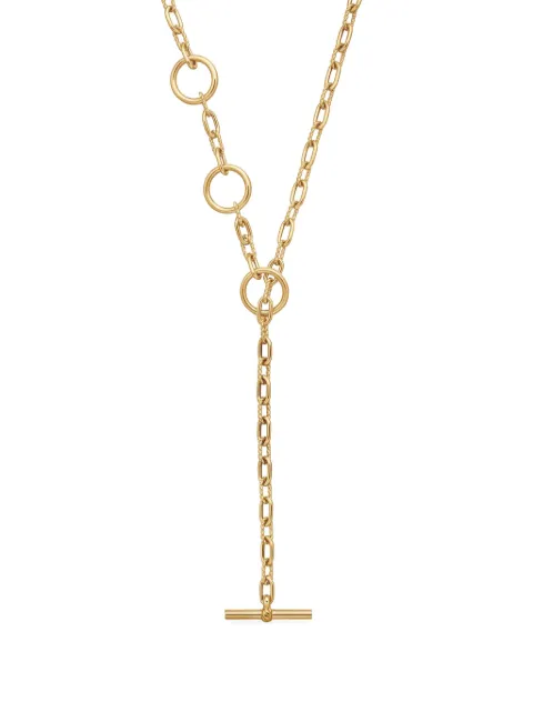 David Yurman 18kt yellow gold DY Madison Three Ring chain necklace (3mm)