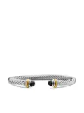 David Yurman 14kt yellow gold and sterling silver Classic Cable onyx bracelet (5mm)