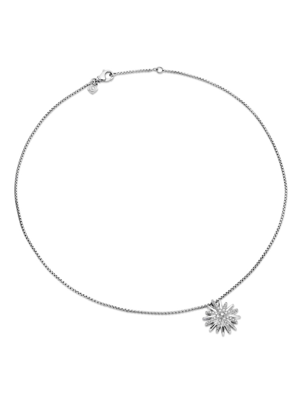 sterling silver Starburst diamond necklace