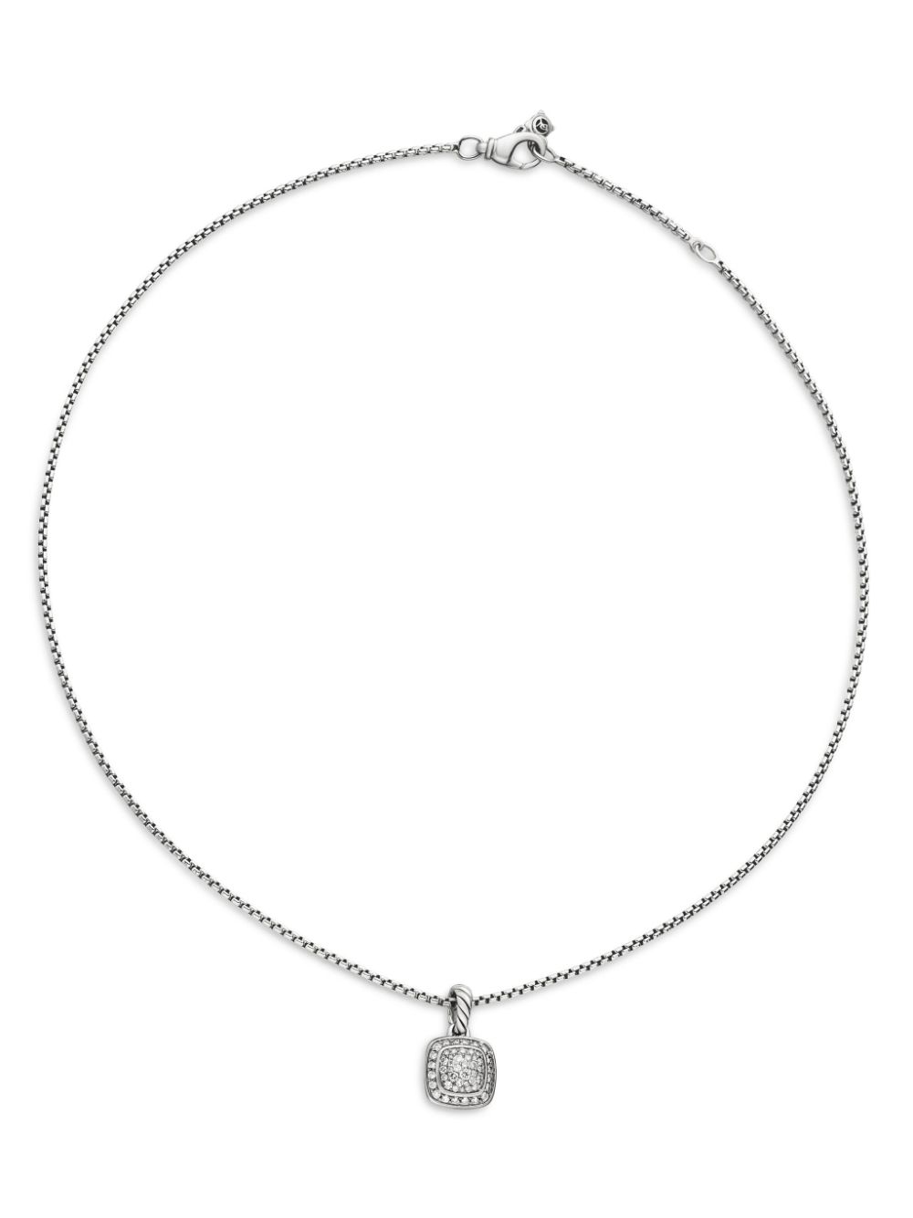 sterling silver Petite Albion diamond necklace