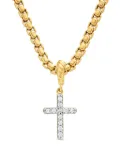 David Yurman 18kt yellow gold Cable Collectibles Cross diamond amulet (17mm)