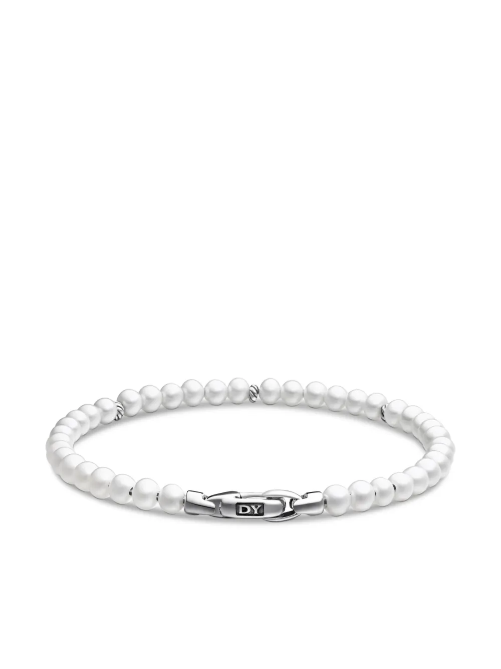 David Yurman Sterling Silver Bijoux Spiritual Beads Pearl Bracelet In Silber