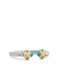 David Yurman sterling silver Renaissance turquoise and diamond ring (2.3mm)