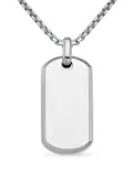 David Yurman sterling silver Chevron tag (35mm)