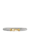 David Yurman 14kt yellow gold and sterling silver Buckle Classic Cable bracelet (5mm) - S4 SILVER/GOLD