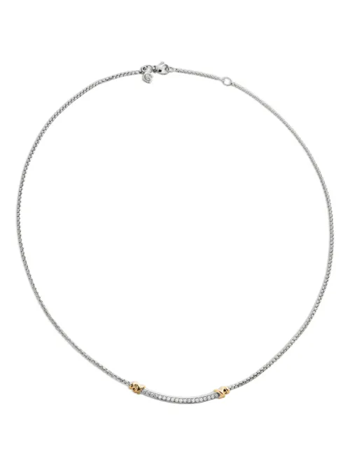 Collier Petite Helena Wrap Station en sterling pavé de diamants (29 mm) - David Yurman - Modalova