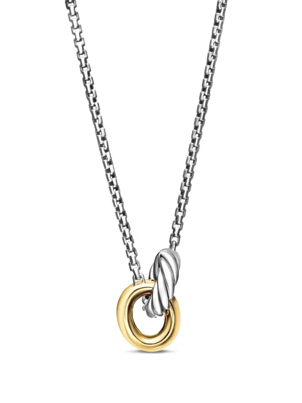 アクセサリー David Yurman David Yurman 14kt Gold Petite Cable Linked Necklace (15mm