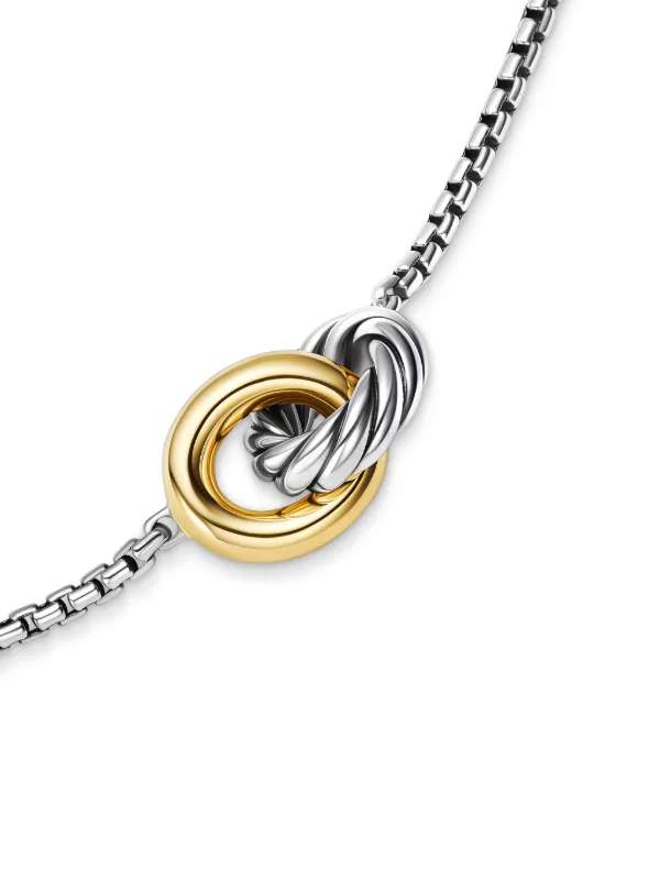 David Yurman 14kt Gold Petite Cable Linked Necklace (15mm