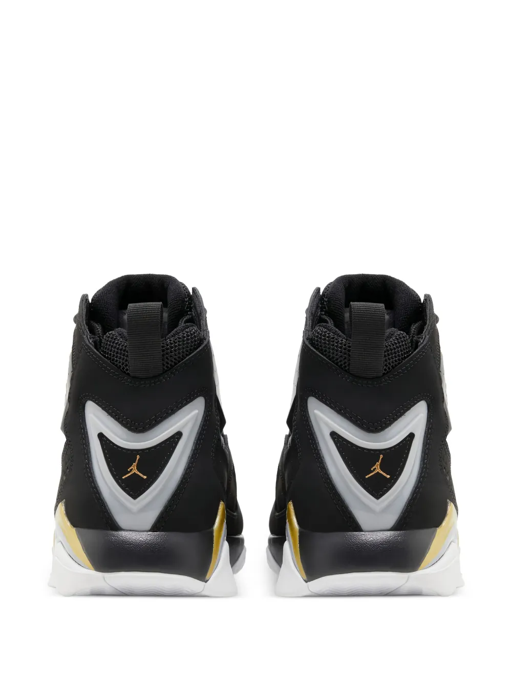 Jordan True Flight "Black Metallic Gold Wolf Grey White" sneakers