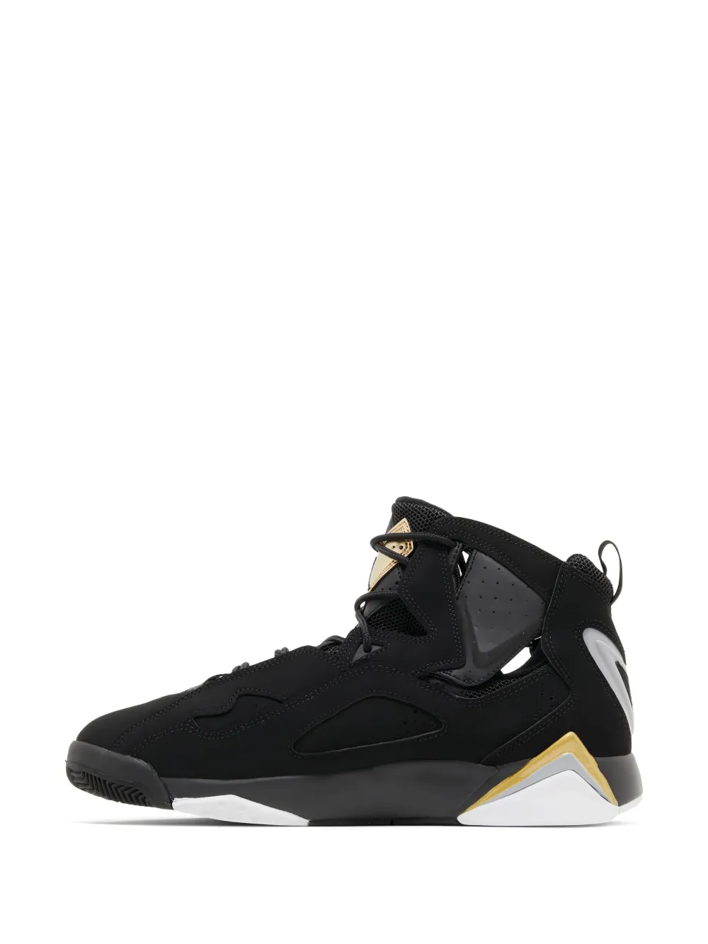 Jordan True Flight "Black Metallic Gold Wolf Grey White" sneakers