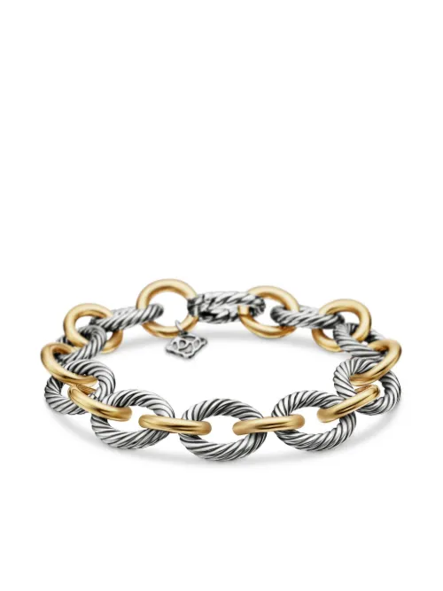 Bracelet Oval Link Chain en or 18ct et sterling (12 mm) - David Yurman - Modalova