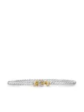 David Yurman 18kt yellow gold and sterling silver Buckle Classic Cable diamond bracelet (3mm)