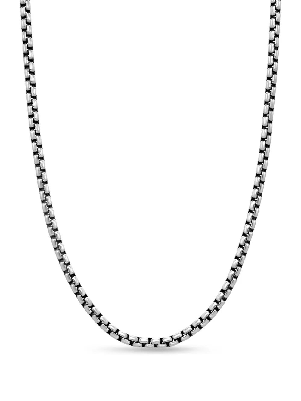 David Yurman sterling silver box chain necklace - Zilver