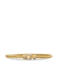 David Yurman 18kt yellow gold Buckle Cablespira diamond bracelet (3.5mm)