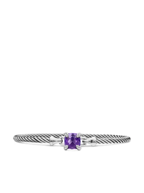 David Yurman pulsera Chatelaine en plata de ley con diamante y amatista de 3mm