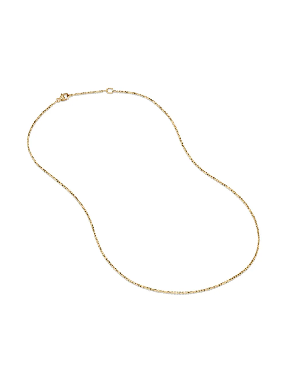 David Yurman 18k Yellow Gold Box-chain Necklace In 金色