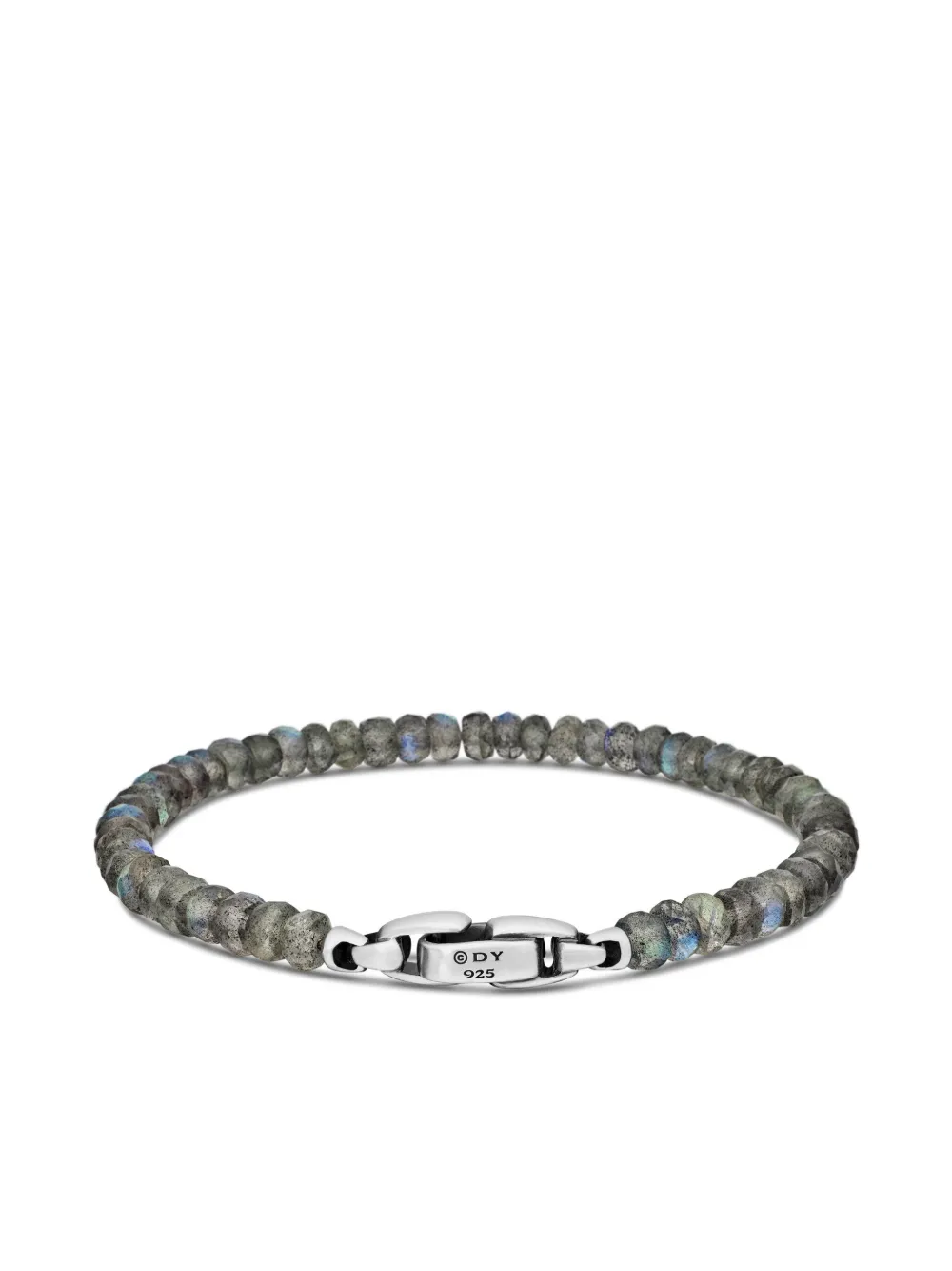 David Yurman Sterling Silver Spiritual Beads Faceted Labradorite Bracelet In Silver