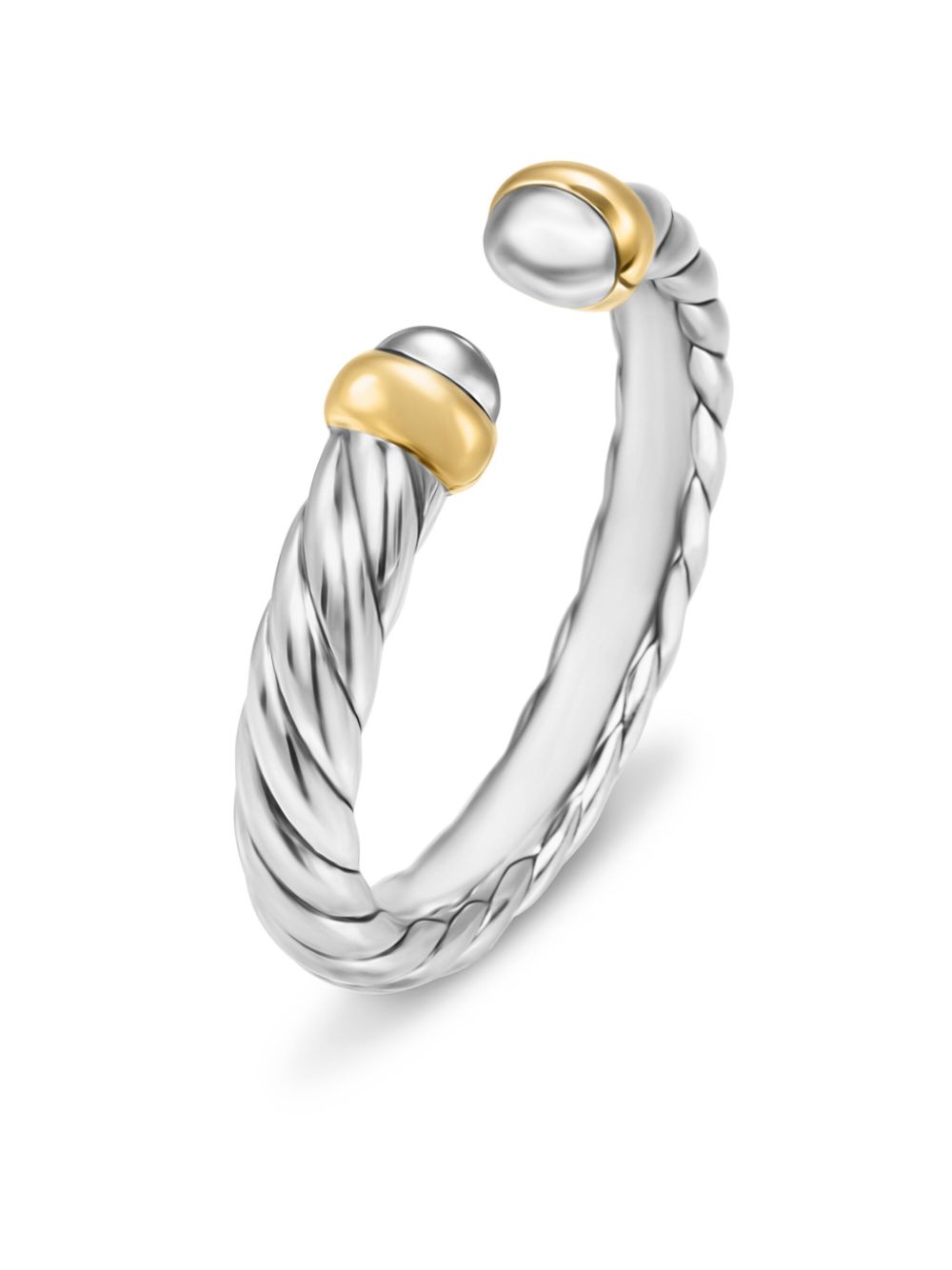 David Yurman sterling silver Petite Cable ring - Zilver