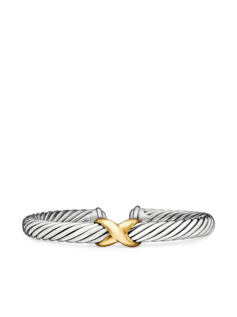 David Yurman 14kt yellow gold and sterling silver Classic Cable bracelet (7mm)