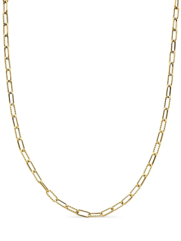 David Yurman 18kt Yellow Gold DY Madison Chain Necklace (4mm)