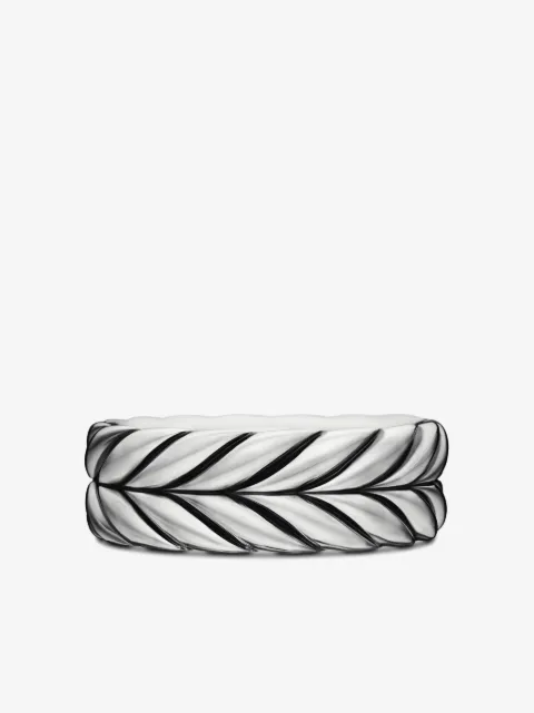 David Yurman 셰브런 스털링 실버 밴드 링 8.5mm