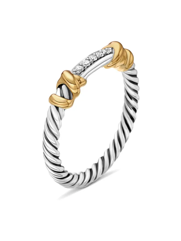David Yurman 18kt Yellow Gold And Sterling Silver Petite Helena