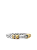 David Yurman 18kt yellow gold and sterling silver Petite Helena Wrap diamond ring (4mm)