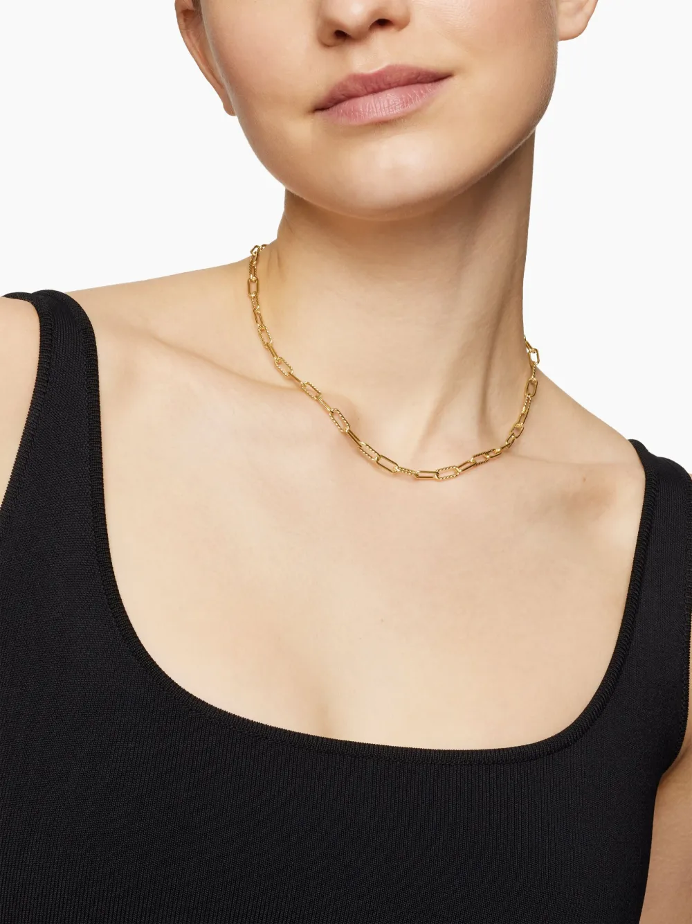 David Yurman Madison チェーンネックレス 4mm 18Kイエローゴールド  