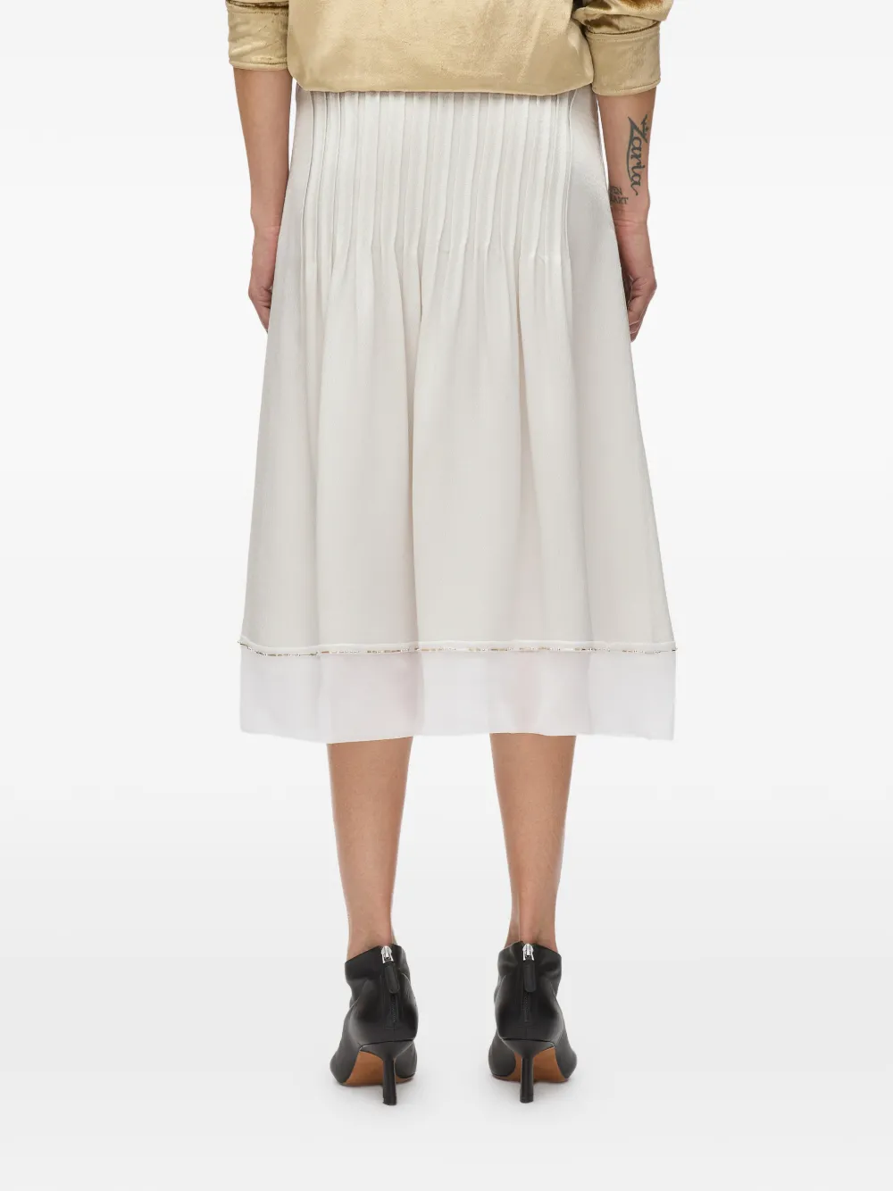 3.1 Phillip Lim Satijnen onderrok verfraaid met kristallen Beige