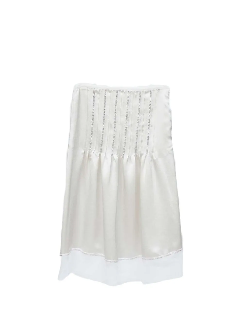 3.1 Phillip Lim crystal-inlay embellished satin slip skirt - Toni neutri