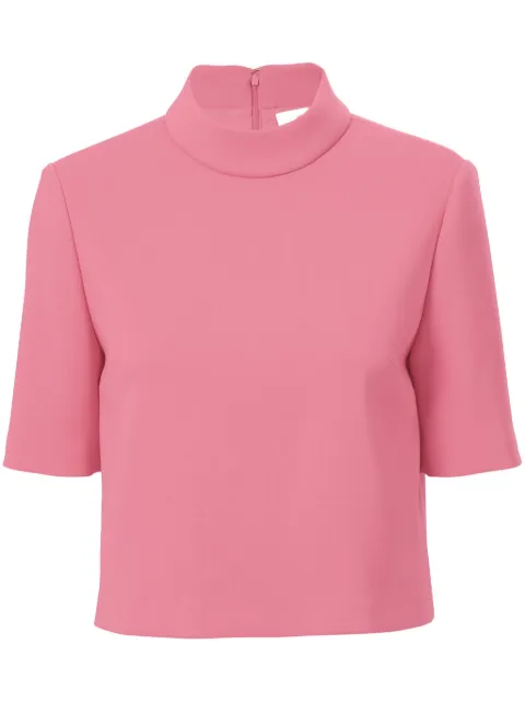 Carolina Herrera short-sleeve mock-neck top