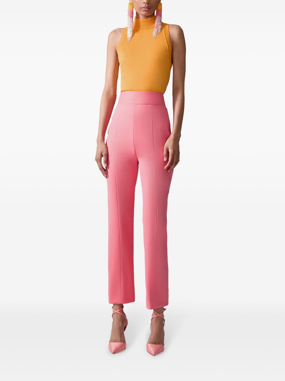 Carolina Herrera mock-neck top - Orange