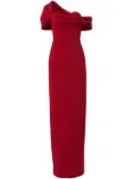 Carolina Herrera draped off-shoulder gown - Red