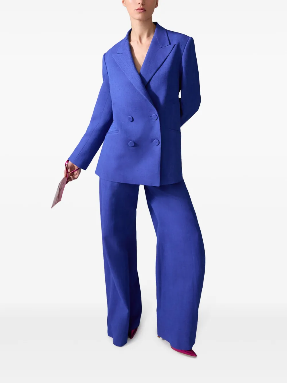 Carolina Herrera Blazer met dubbele rij knopen Blauw