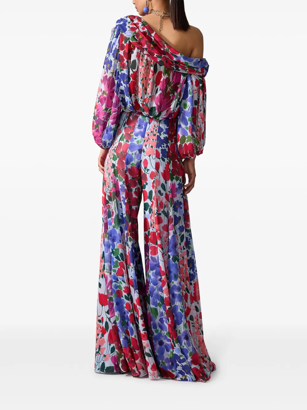 Carolina Herrera Asymmetrische top met print Rood