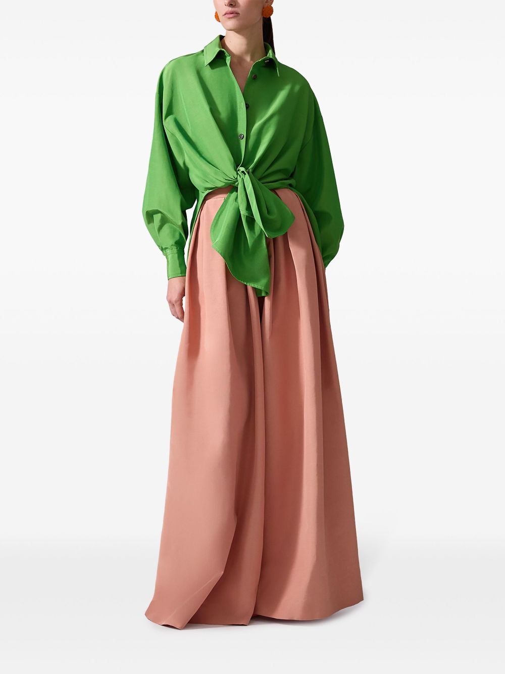 Carolina Herrera Blouse met gestrikte voorkant - Groen