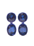 Carolina Herrera faceted crystal drop earrings - Blue