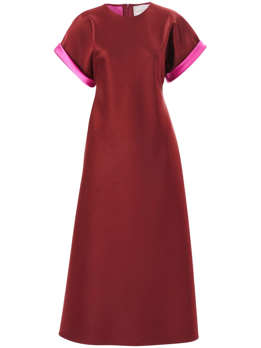 Carolina Herrera bias-cut satin midi dress - Red