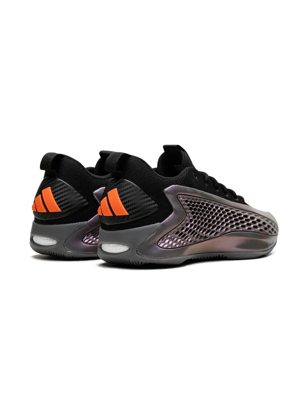 adidas Kids Anthony Edwards 1 "Iron Metallic Core Black Solar Orange" sneakers Purple