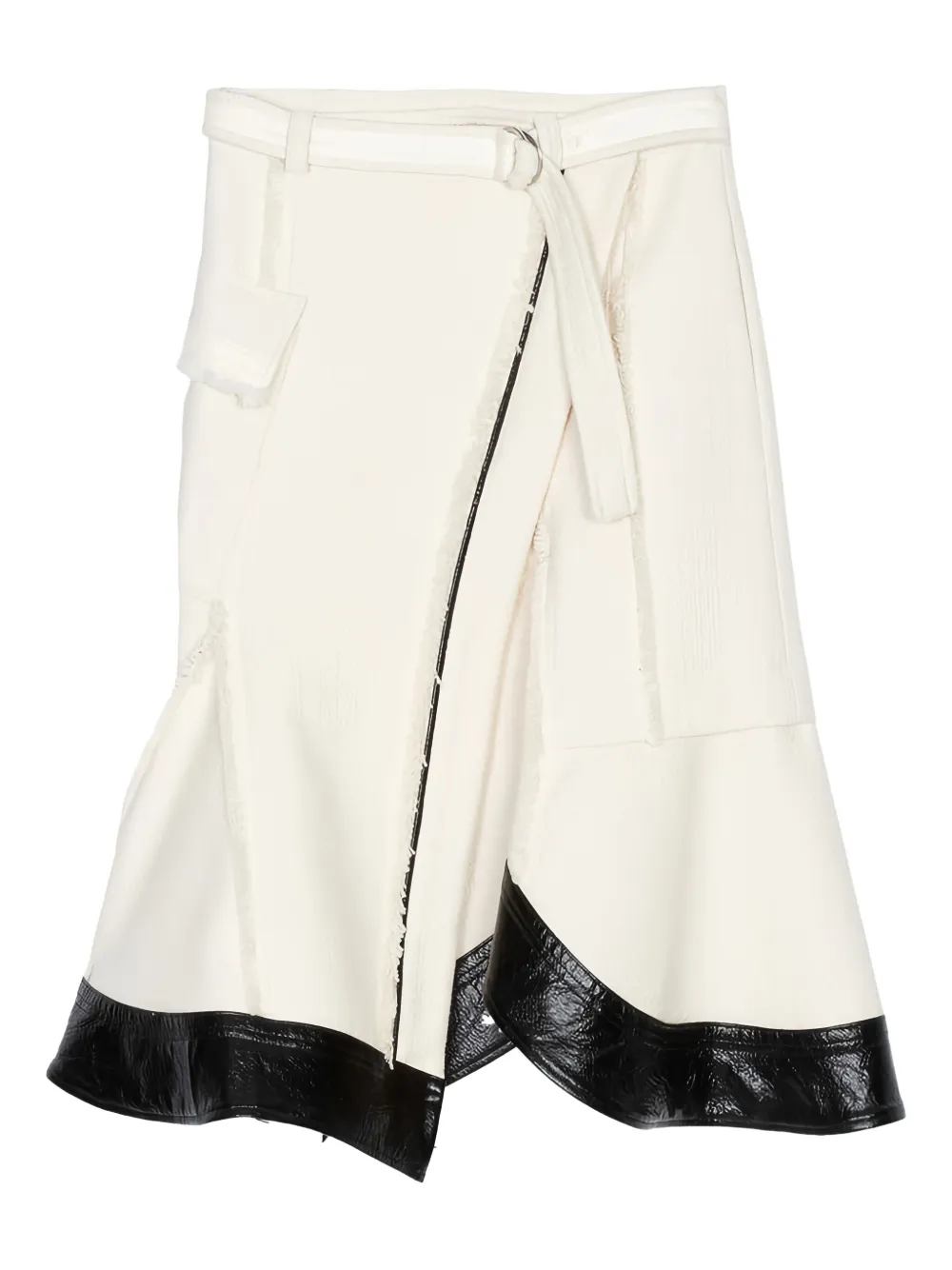 3.1 Phillip Lim faux-leather panel tweed skirt | Neutrals | Image 1