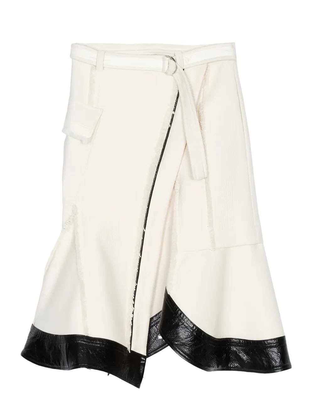3.1 Phillip Lim Tweed rok met vlak van imitatieleer - Beige