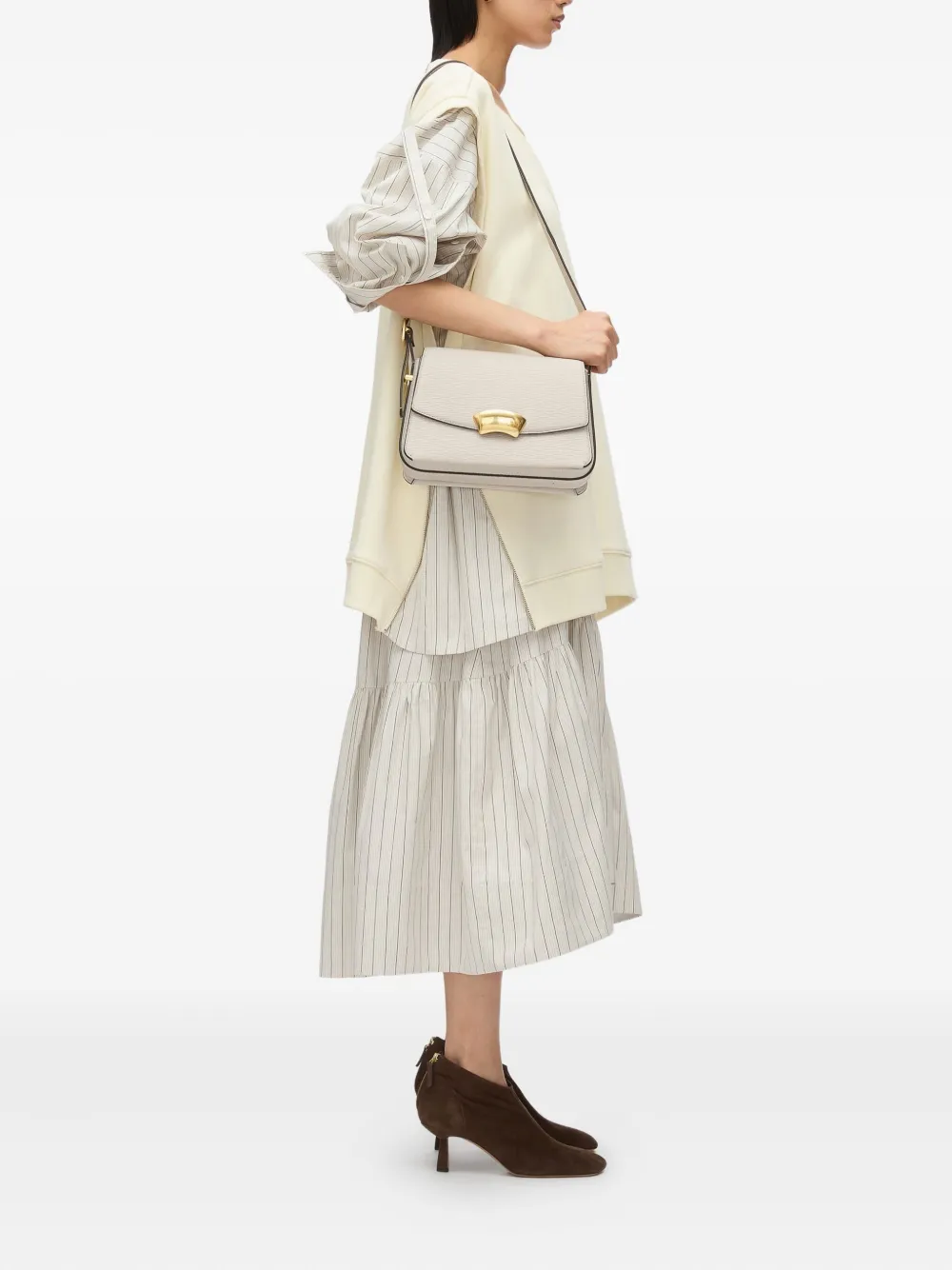 3.1 Phillip Lim ID flap-front leather shoulder bag - Grijs