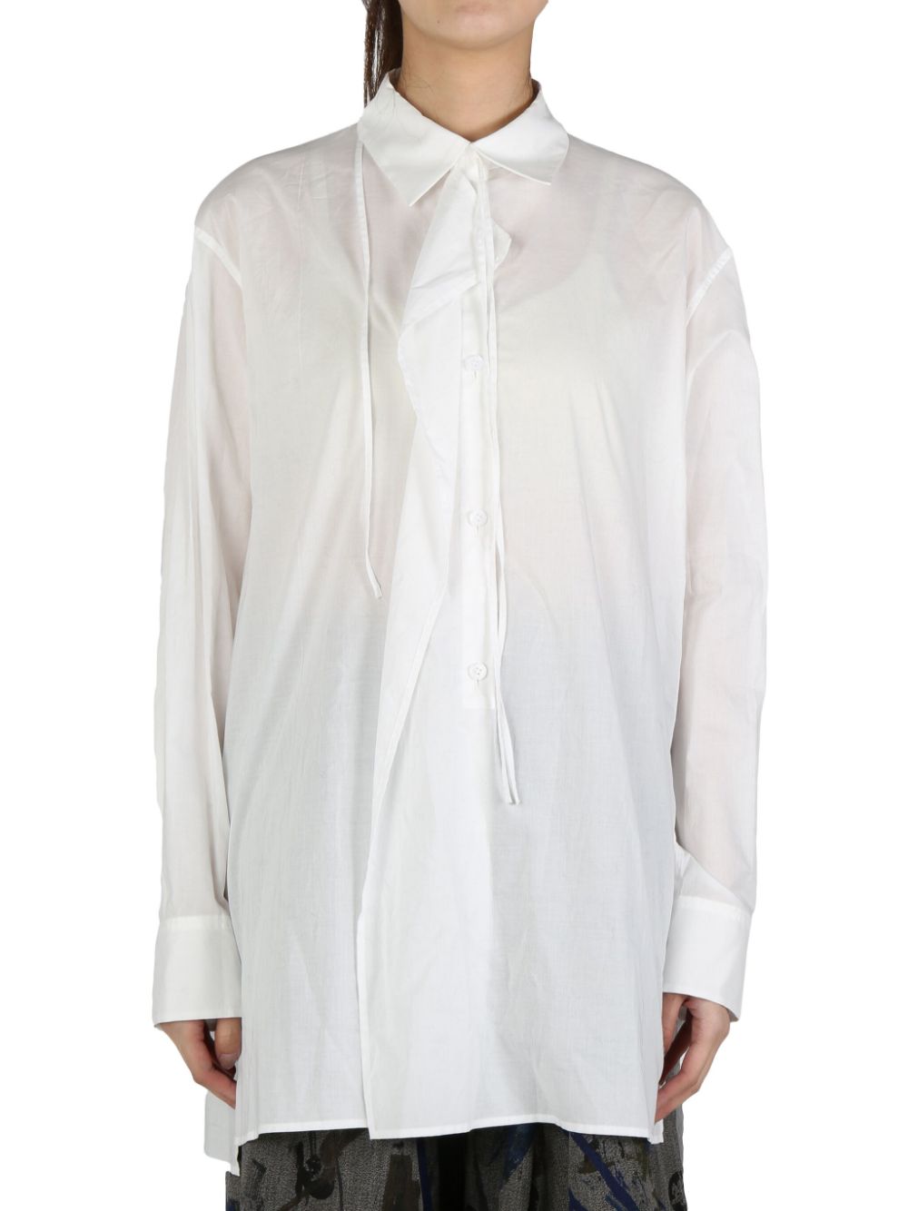 Y's draped shirt - White