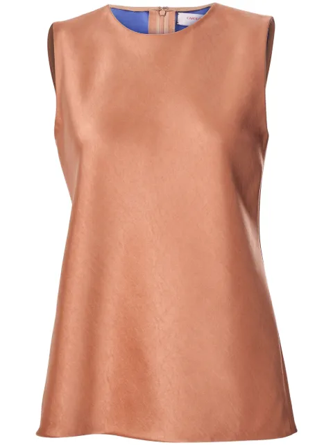 Carolina Herrera crew-neck satin top