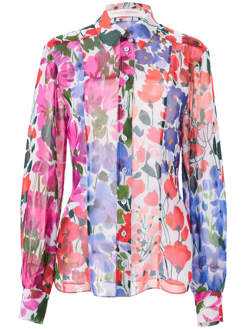 Jardin-print blouse