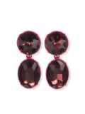 Carolina Herrera faceted crystal drop earrings - Red