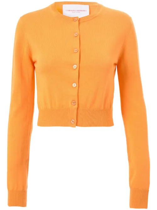 Cardigan à coupe crop - Carolina Herrera - Modalova