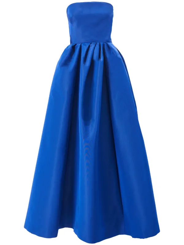 Carolina Herrera Strapless Midi Dress | Blue